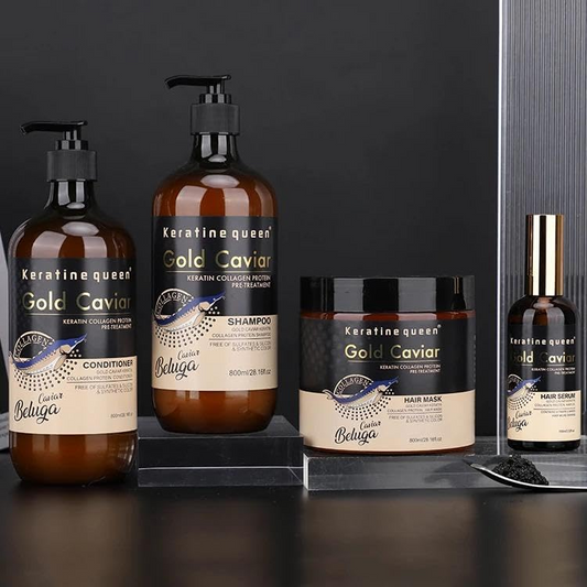 Golden Caviar Shining Nourishing Keratin Collagen Conditioner Set, 4 Bottles