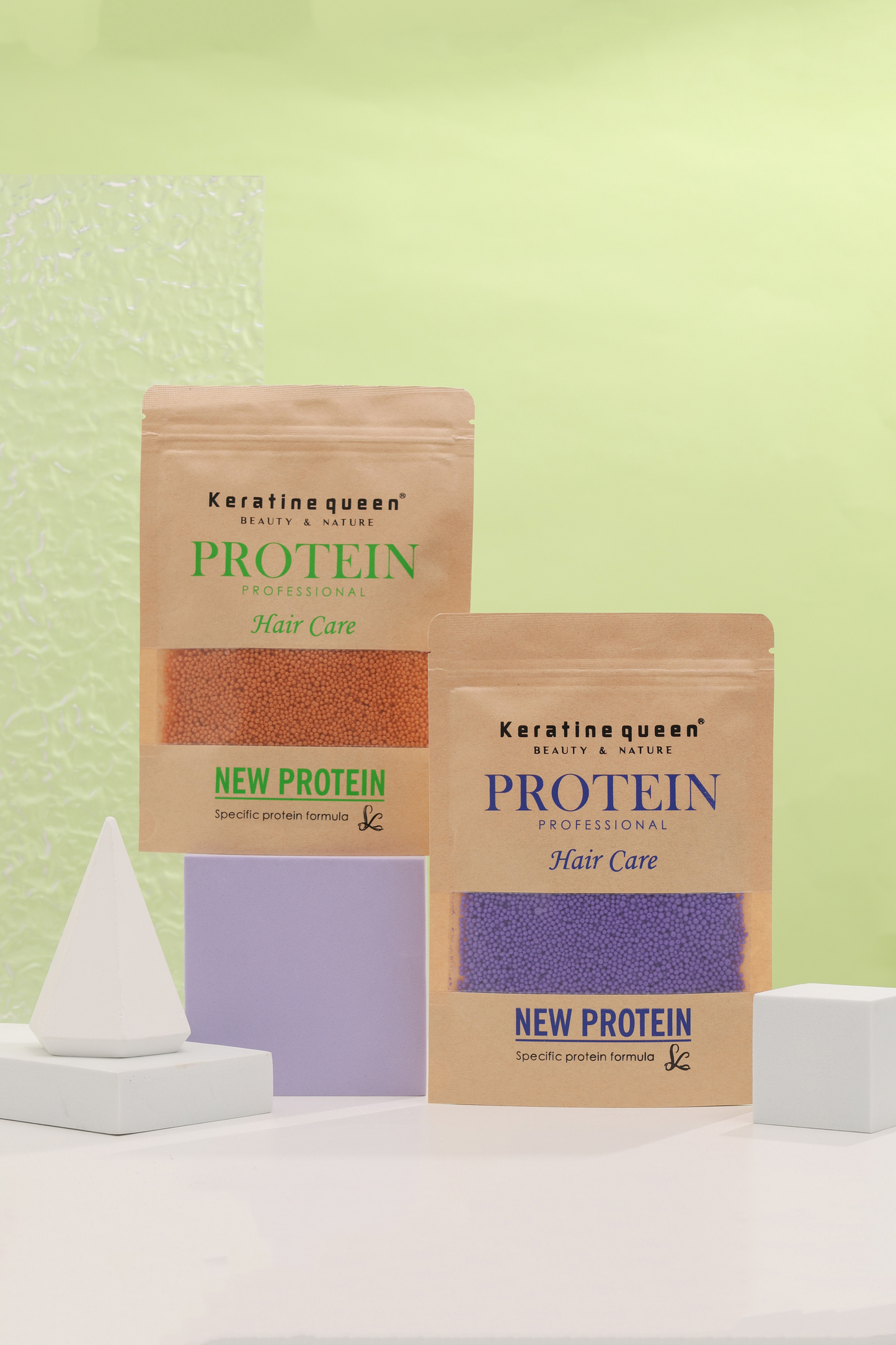 Organic hair protein balls natural nourishing hair anti-breakage protein particles 100gyellow