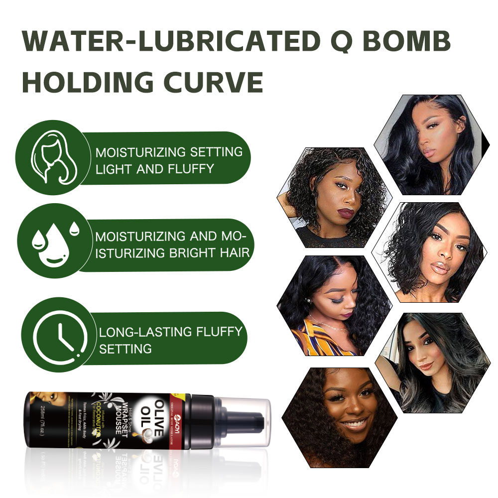 Foaming Curl Mousse for Frizz Control Styling Mousse with Coconut Oil Foaming Wax, 258g