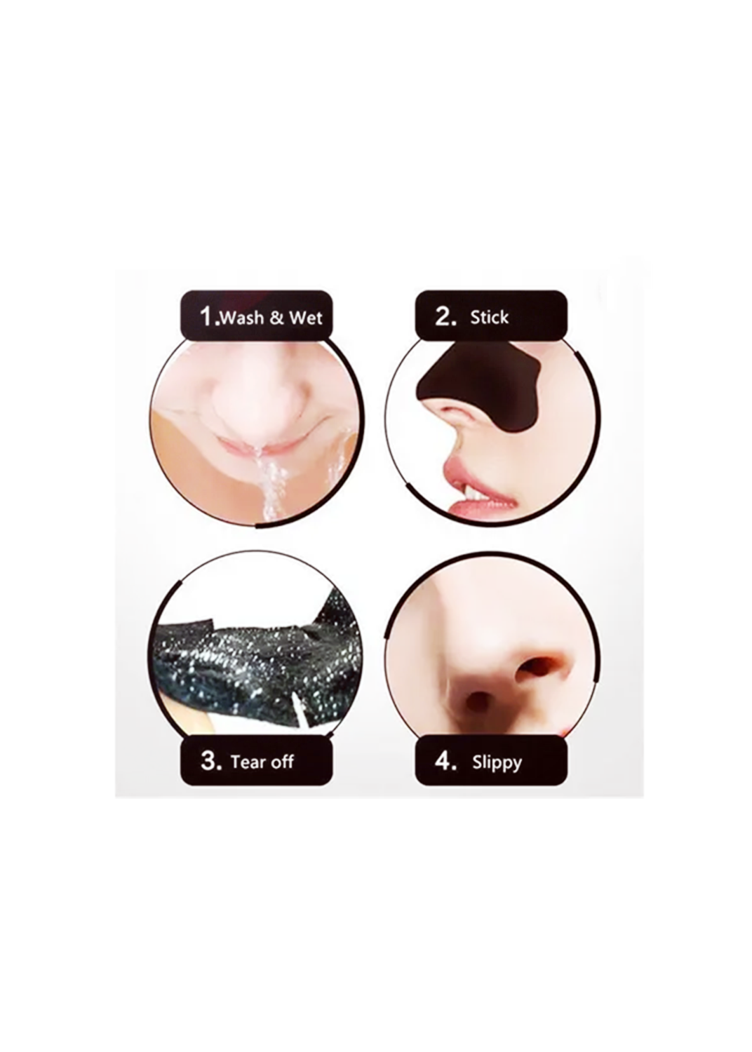 Cleansing Charcoal Nose Strips, Removes Blackheads and Unclogs Pores, 1 Box - 10 Strips