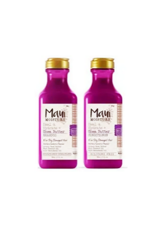 Repair Moisture + Shea Butter Shampoo and Conditioner Set, 385ml X2 bottles