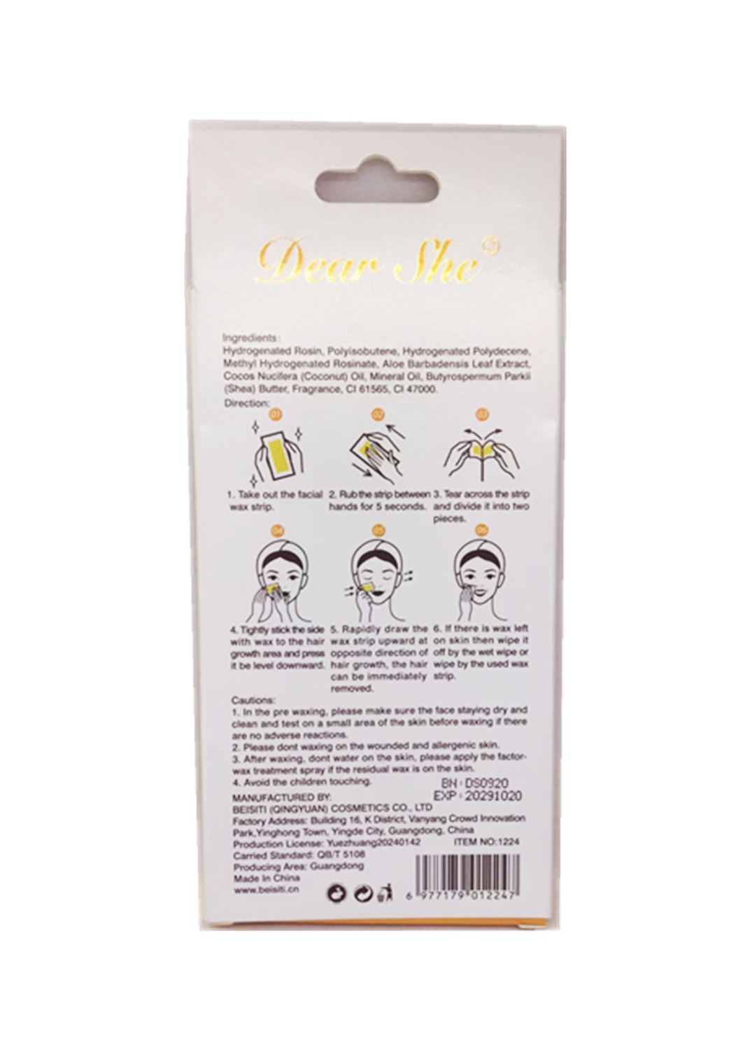 Honey Waxing Facial Waxing Paper, 20 Wax Papers per Box