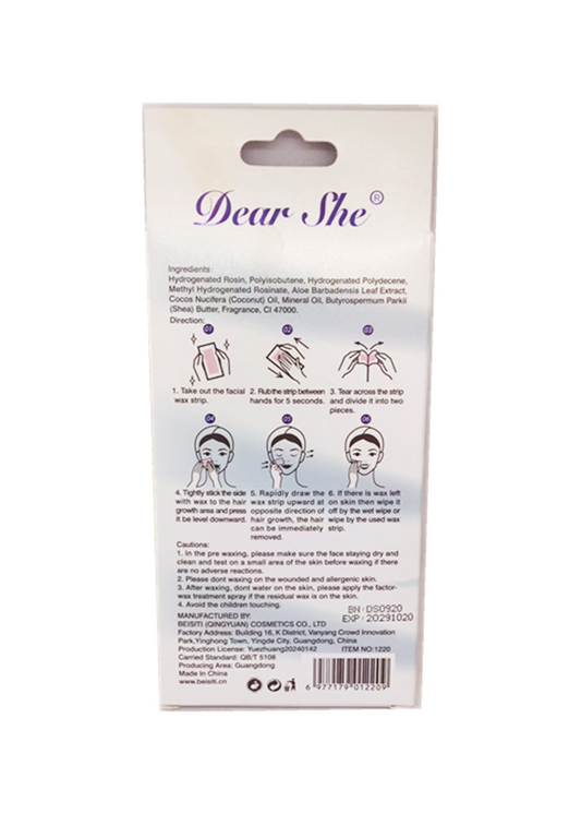 Peach facial hair removal patches, 20 pieces per box