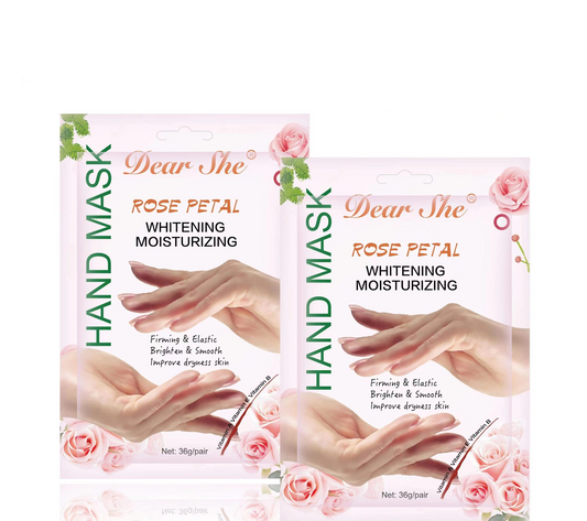 Rose Petal Whitening and Moisturizing Hand Mask, 2 Sheets - 36g