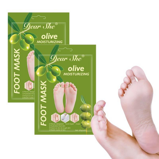 Olive Exfoliating Moisturizing Foot Mask, 2 Sheets - 40g