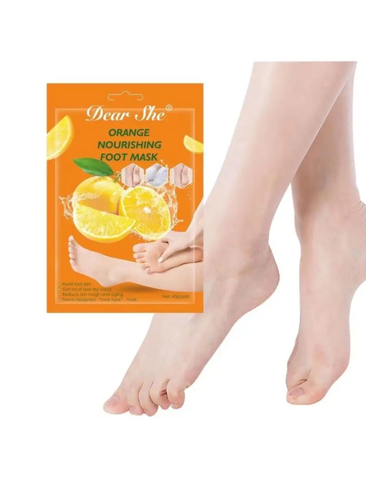Orange Exfoliating Moisturizing Foot Mask, 2 Sheets - 40g