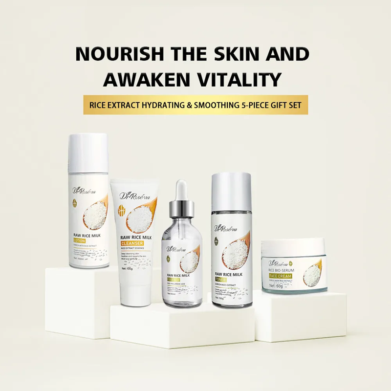 DR.ROSEVA 5-piece set, rice extract for face, firming, anti-aging and anti-wrinkle skin care set