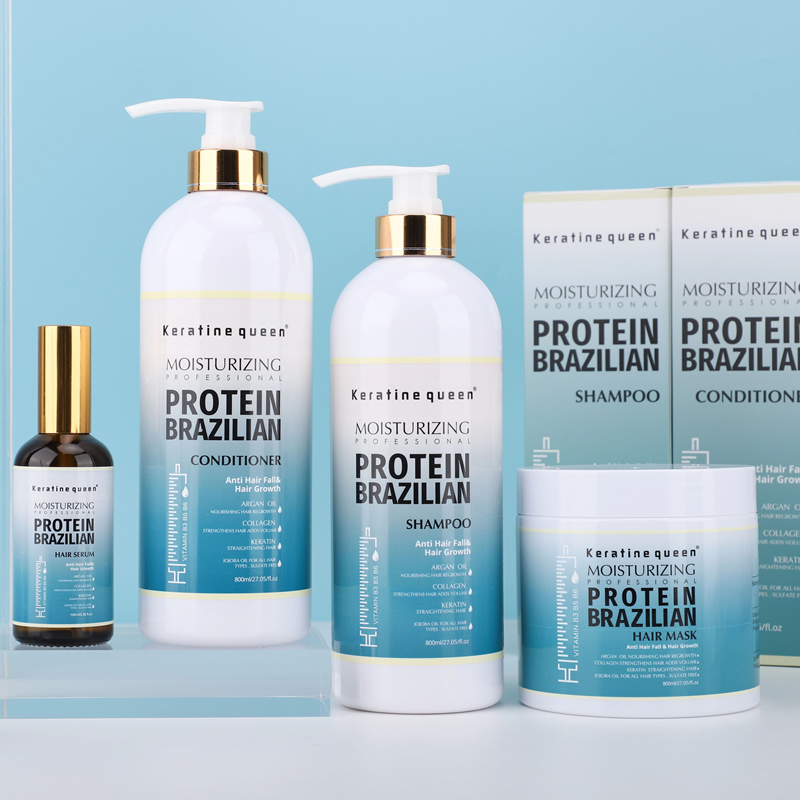 Anti-Hair Loss Moisturizing Protein Brazilian Shampoo Set, 4 Bottles