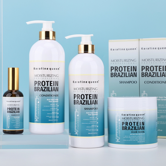 Anti-Hair Loss Moisturizing Protein Brazilian Shampoo Set, 4 Bottles