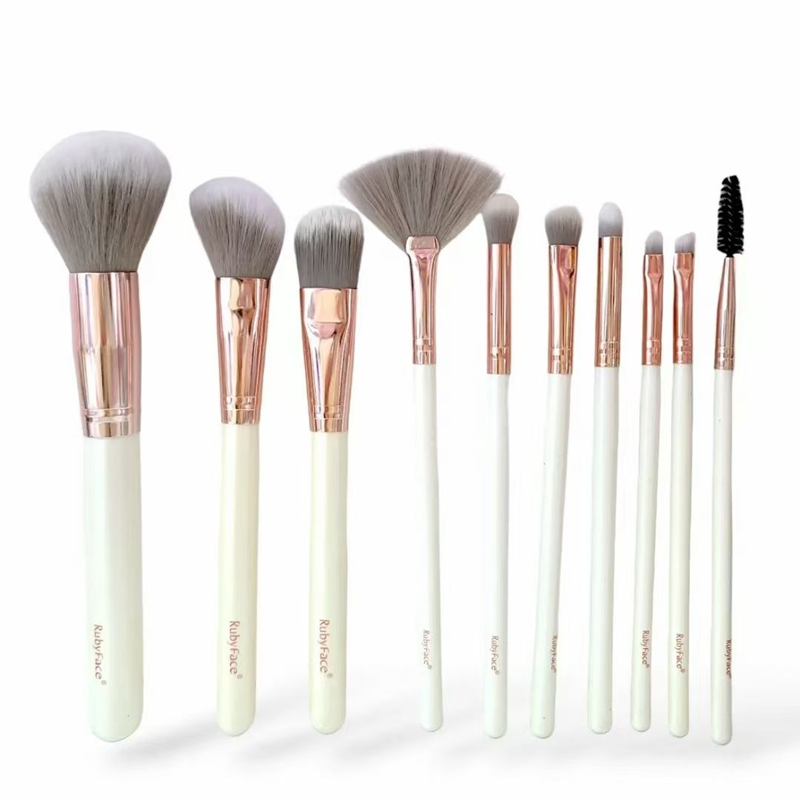Ruby Face Professional Makeup Brush Set - White
