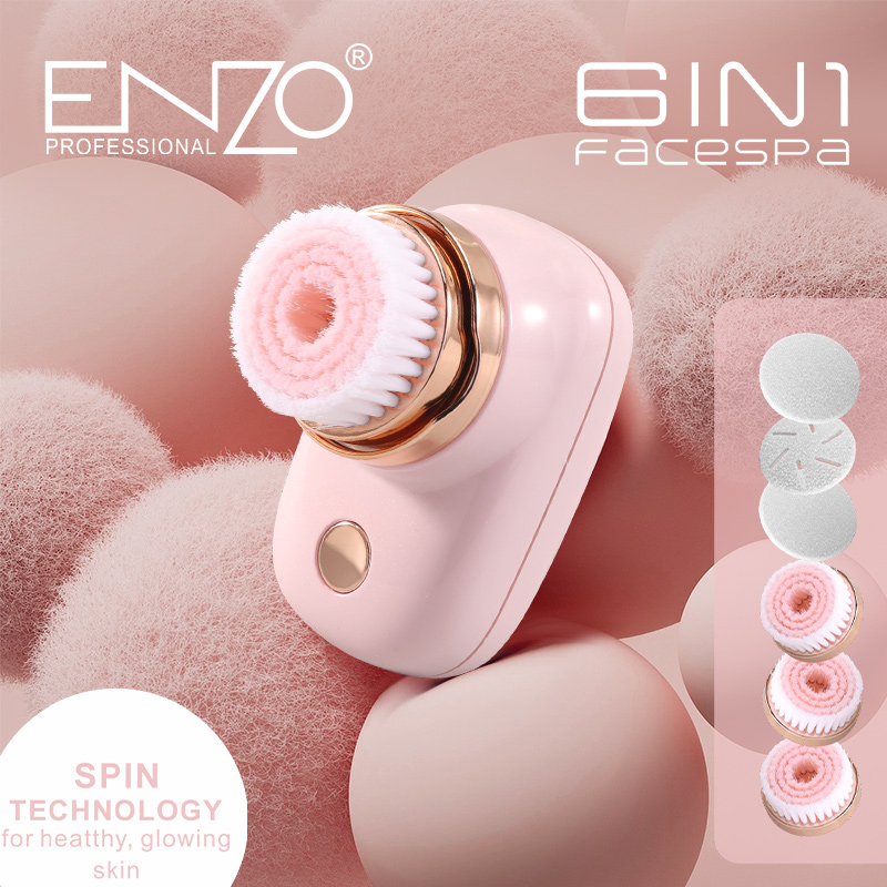 ENZO EN-209 6-in-1 Facial Cleansing Brush, ABS Electric Facial Cleansing Brush, Deep Cleansing, Exfoliation, Massage