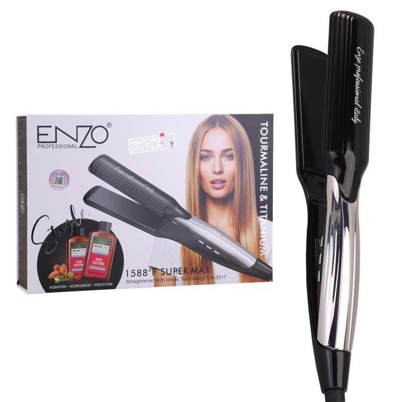 ENZO Professional High Temperature Keratin Treatment Hair Straightener & Curling Iron, EN-3217