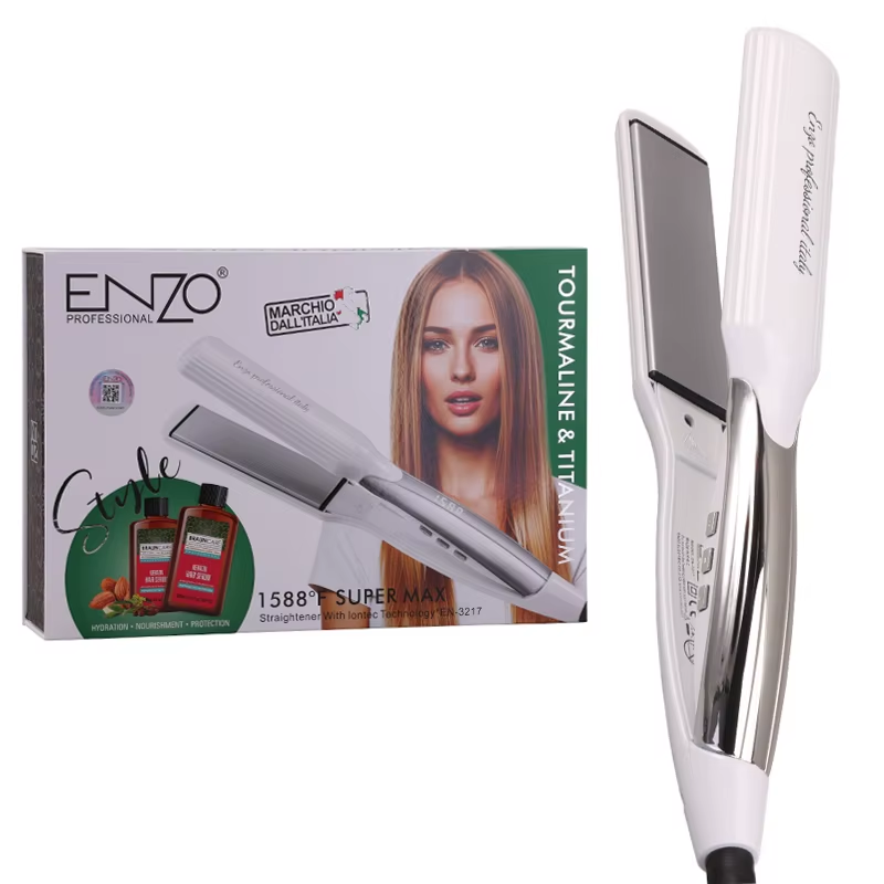 ENZO Professional High Temperature Keratin Treatment Hair Straightener & Curling Iron, EN-3217