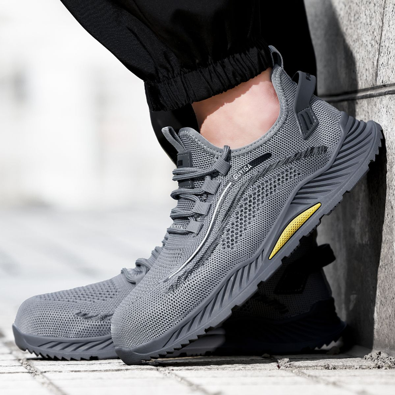 GUYISA SPORT Safety Shoes - Steel Toe Lightweight Work Sneakers for Men