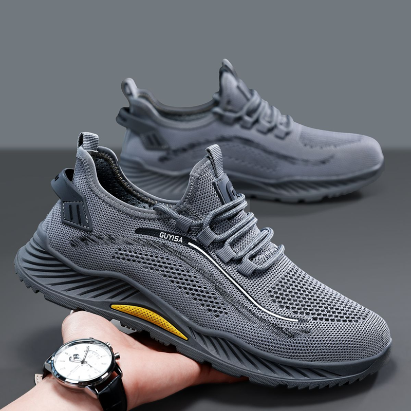 GUYISA SPORT Safety Shoes - Steel Toe Lightweight Work Sneakers for Men