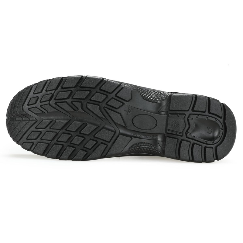 GUYISA slip-on steel toe safety boots, black leather Chelsea style work boots