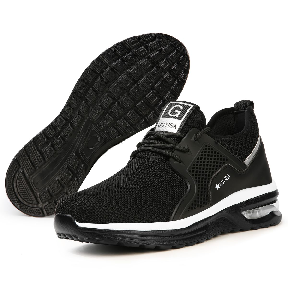 GUYISA Safety Shoes - Steel Toe, Puncture-Resistant Lightweight Work Shoes