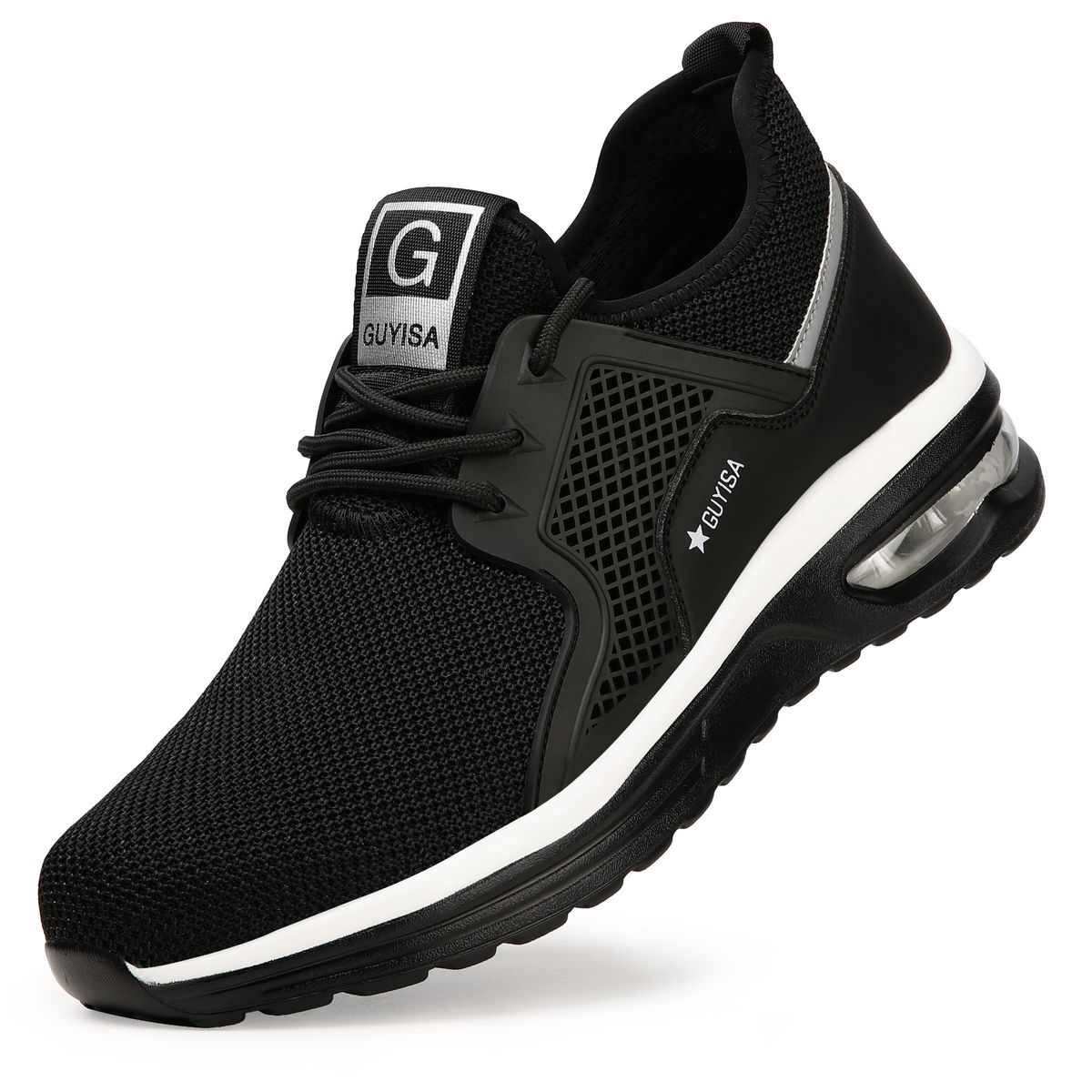 GUYISA Safety Shoes - Steel Toe, Puncture-Resistant Lightweight Work Shoes