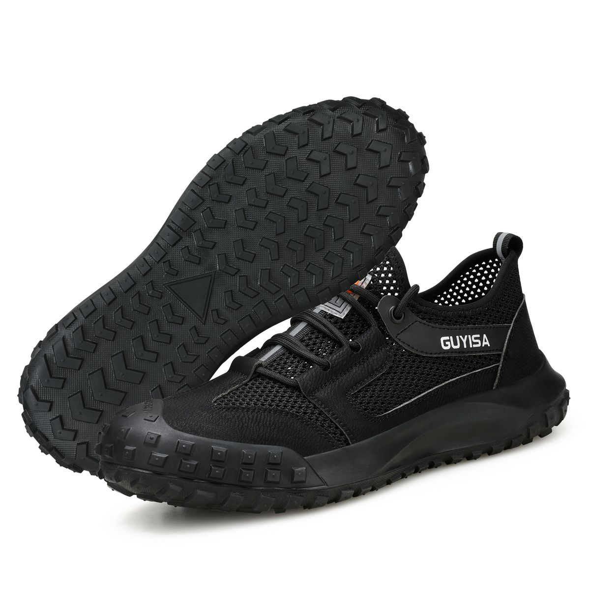 GUYISA Steel Toe Safety Shoes - Lightweight, Slip-Resistant Work Shoes