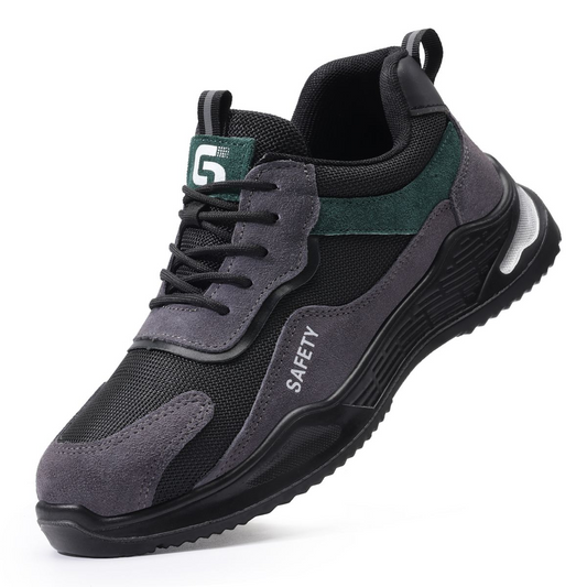GUYISA Safety Shoes - Steel Toe, Slip-Resistant & Lightweight Work Footwear