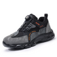 GUYISA Safety Shoes-Steel Toe, Air Cushion Work Sneakers with Rotary Lacing