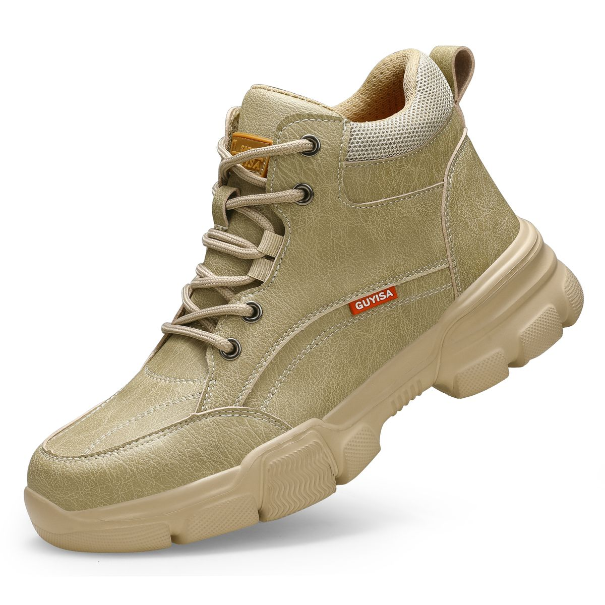 GUYISA Steel Toe Safety Shoes - Lightweight, Slip-Resistant Work Shoes