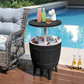 Ekko 3-in-1 extendable tabletop ice bucket, perfect for backyard parties