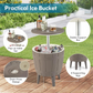 Ekko 3-in-1 extendable tabletop ice bucket, perfect for backyard parties