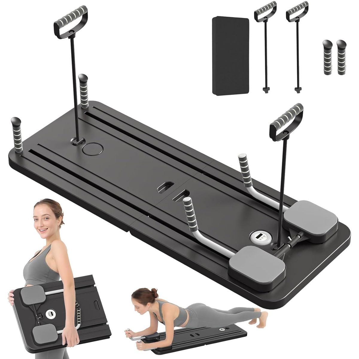 SPORTS - Pilates Instrument Board - Multi-functional Folding Instrument Board - Black/Purple