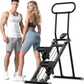 SPORTS Home fitness stepper, foldable aerobic stair climber, full-body workout - Black/White
