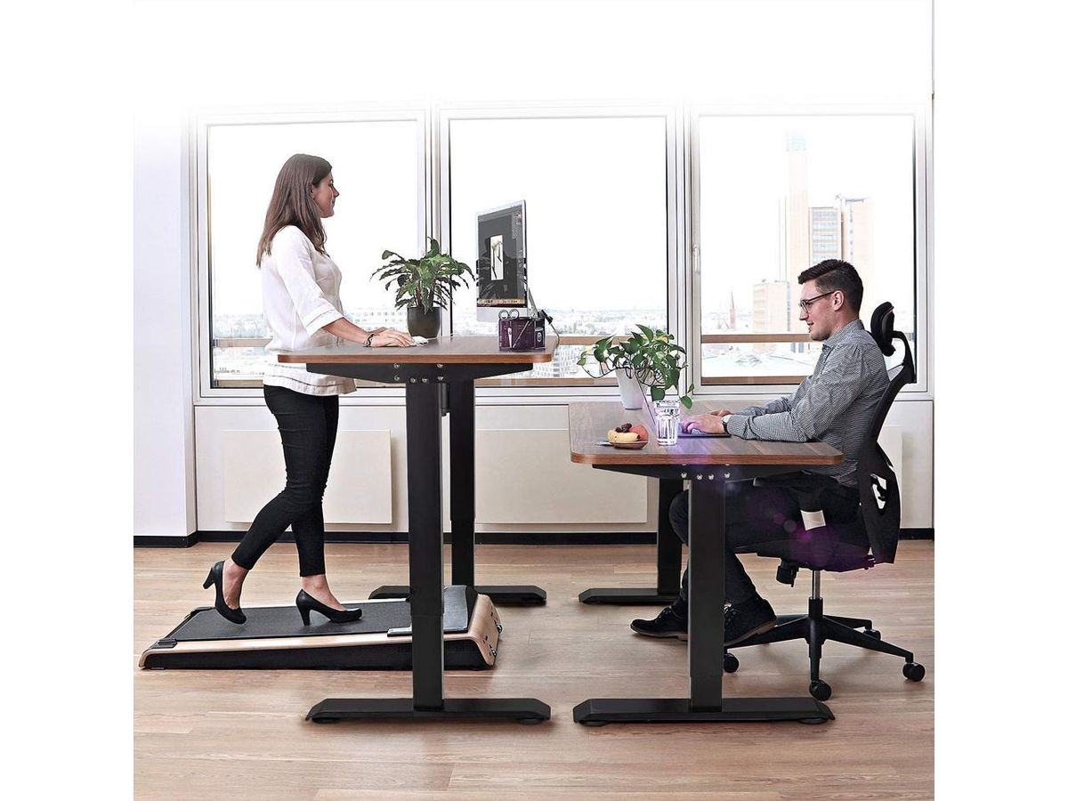 TOXIYA Smart Electric Height-Adjustable Standing Desk with Desktop - Multiple Colors (120X60CM Desktop) (70X120CM Height)