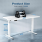 TOXIYA Smart Electric Height-Adjustable Standing Desk with Desktop - Multiple Colors (120X60CM Desktop) (70X120CM Height)