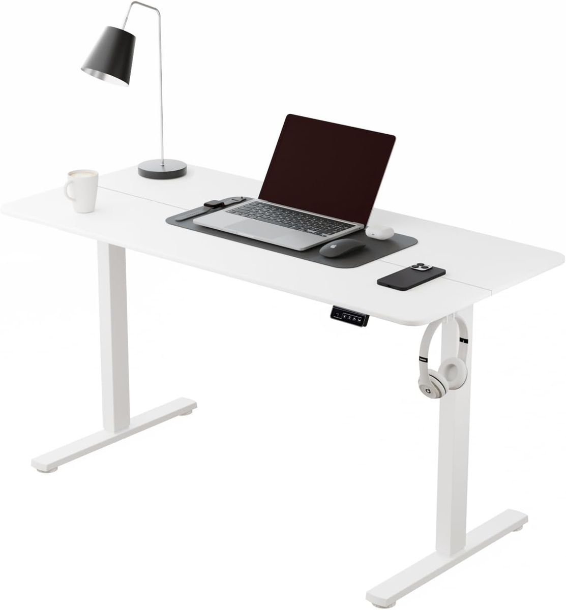 TOXIYA Smart Electric Height-Adjustable Standing Desk with Desktop - Multiple Colors (120X60CM Desktop) (70X120CM Height)