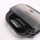 ENZO ITA-50035 2-in-1 Breakfast Sandwich Panini Waffle Electric Grill, Non-stick Coated Bread Maker, Household Smokeless Stainless Steel Grill.