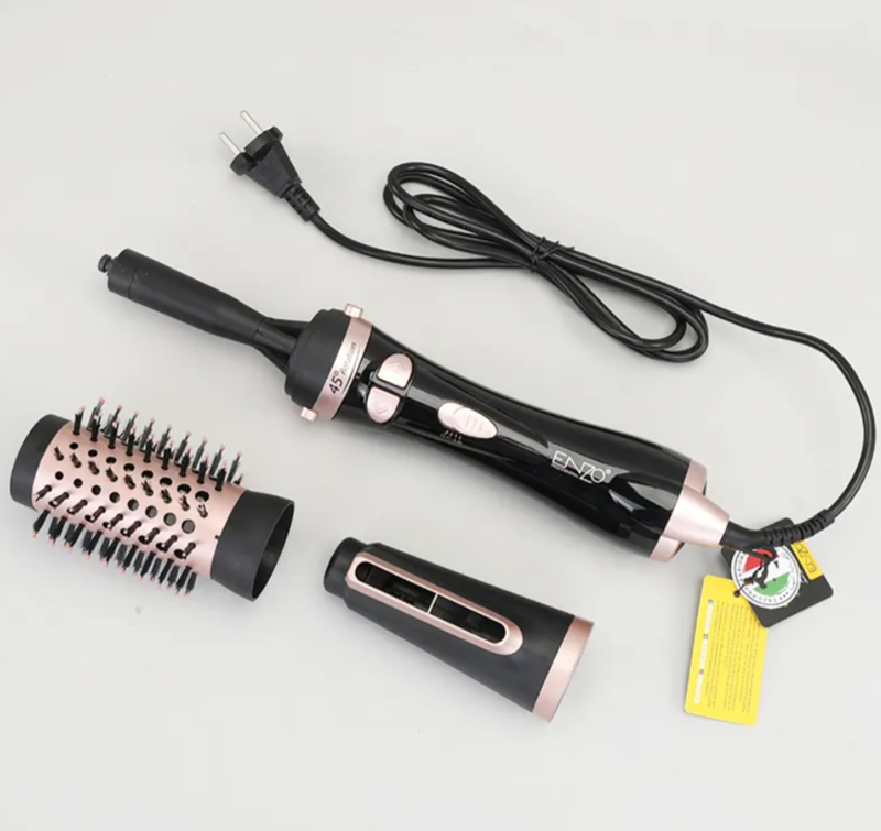 ENZO EN-757 Professional 2-in-1 Hair Comb, 45-degree rotating brush, volumizing hair dryer, one-step electric hair styler, hot air comb