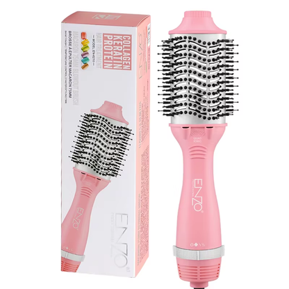 ENZO EN-6210 Electric Hot and Cold Air Styling Comb, One-Step Hair Dryer, Volumizing Tool, 3-in-1 Negative Ion Straightening Comb, Multiple Colors