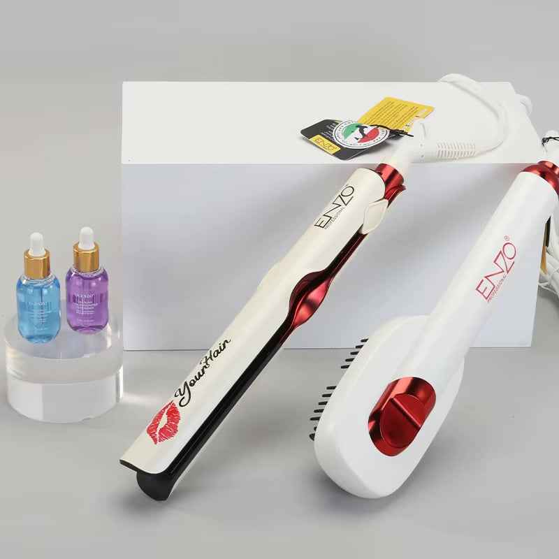 ENZO EN-3846 Titanium Straightener – High-Temperature Hair Straightening Brush