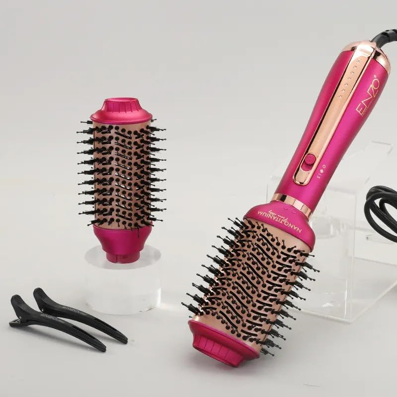 Enzo EN-6216 Professional 2-in-1 Hair Straightener and Hot Air Comb – Ionic Hair Dryer and Styling Comb