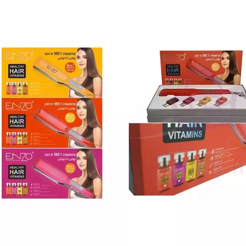 Enzo EN-3971 Professional Hair Straightener, Multi-color