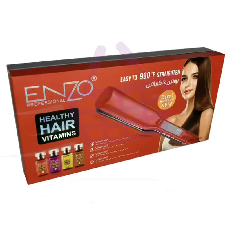 Enzo EN-3971 Professional Hair Straightener, Multi-color