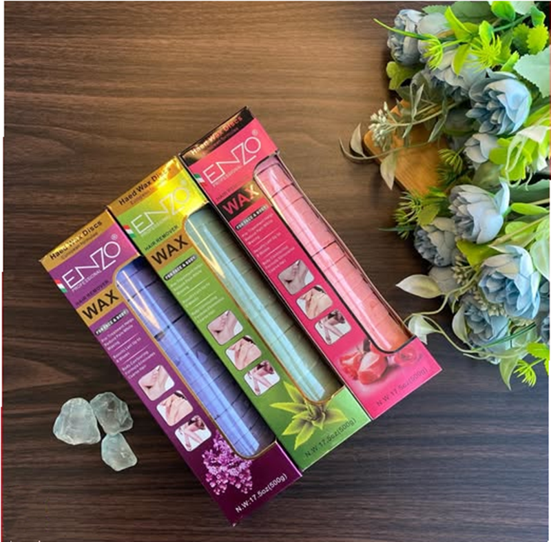 ENZO 500g, professional hair removal wax tablets, suitable for face and body.