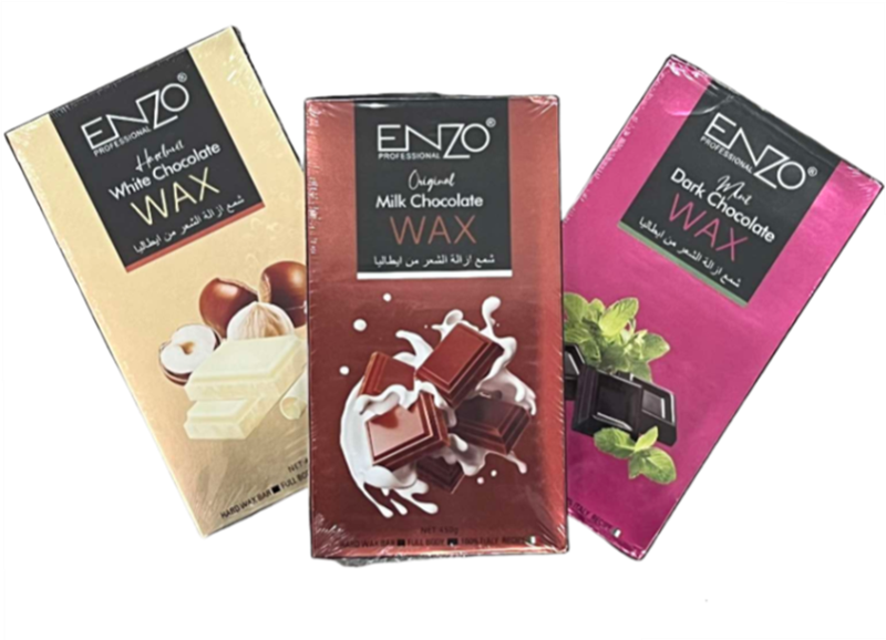 ENZO 450g Chocolate Hair Removal Wax, Multiple Colors.