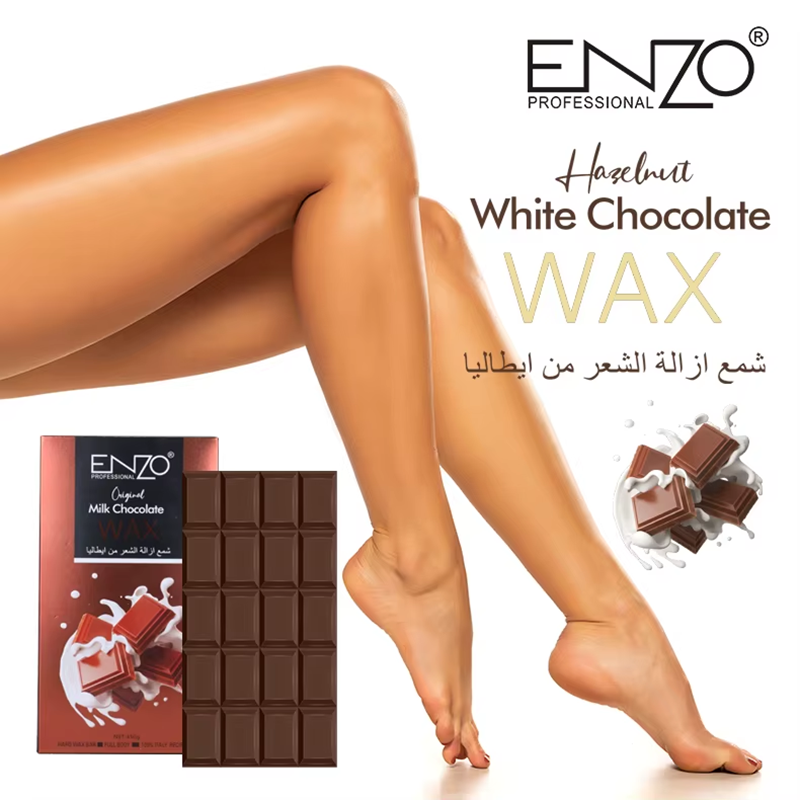ENZO 450g Chocolate Hair Removal Wax, Multiple Colors.