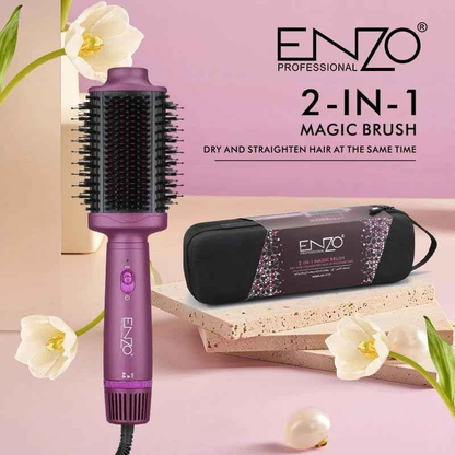 ENZO EN-4110 Hair Comb, 2-in-1 Professional Negative Ion Hair Comb.