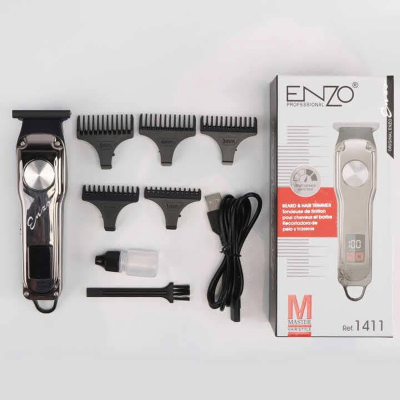 The Enzo EN-1411 professional hair clipper is designed specifically for trimming beards and hair.
