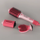 ENZO EN-4117 Professional 3-in-1 Electric Hair Dryer Comb, Heart-Shaped Hot Air Styling Comb Set