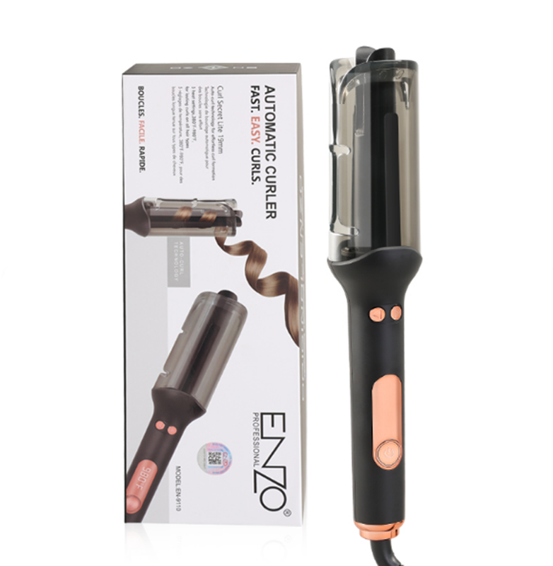 ENZOEN-9110, Magic Curling Iron, Nano Ceramic Rod, with Digital Display
