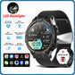 TOXIYA Outdoor Military Rugged Smartwatch Men GPS Sports Fitness Waterproof Watch Bluetooth Call with LED Lights