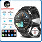 TOXIYA Outdoor Military Rugged Smartwatch Men GPS Sports Fitness Waterproof Watch Bluetooth Call with LED Lights