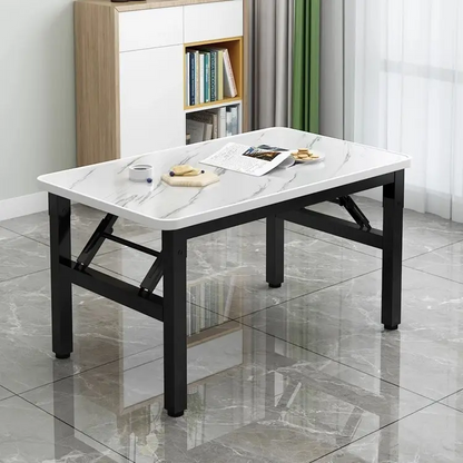 Folding Rectangular Dining Table Simple Stall Coffee Table for Rental Housing Dormitories Outdoor Square Table ( 60 X 40 ) cm